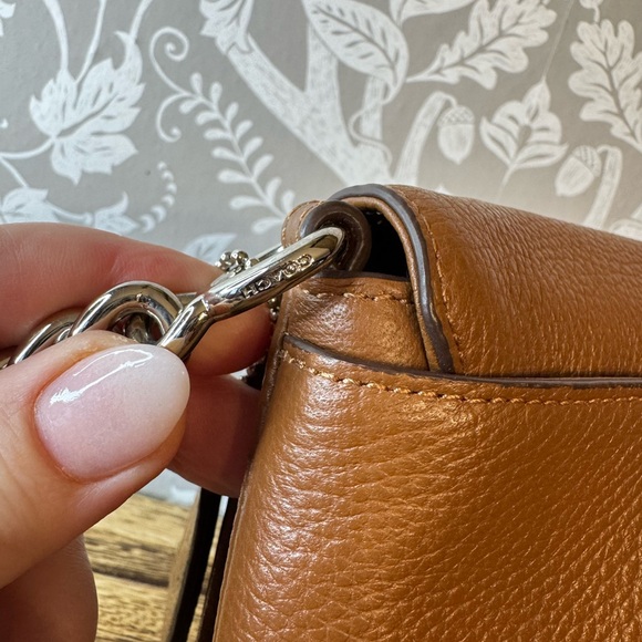 Coach Crosstown Crossbody in Brown Pebbled Leather 53083 EUC Silver Hardware - Picture 13 of 14